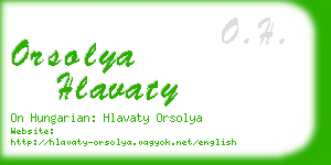 orsolya hlavaty business card